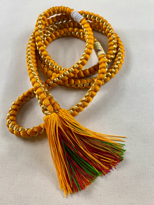 KIMONO OBI Belt Tie Vintage Silk Kimono Cord OBIJIME”yellow,gold”