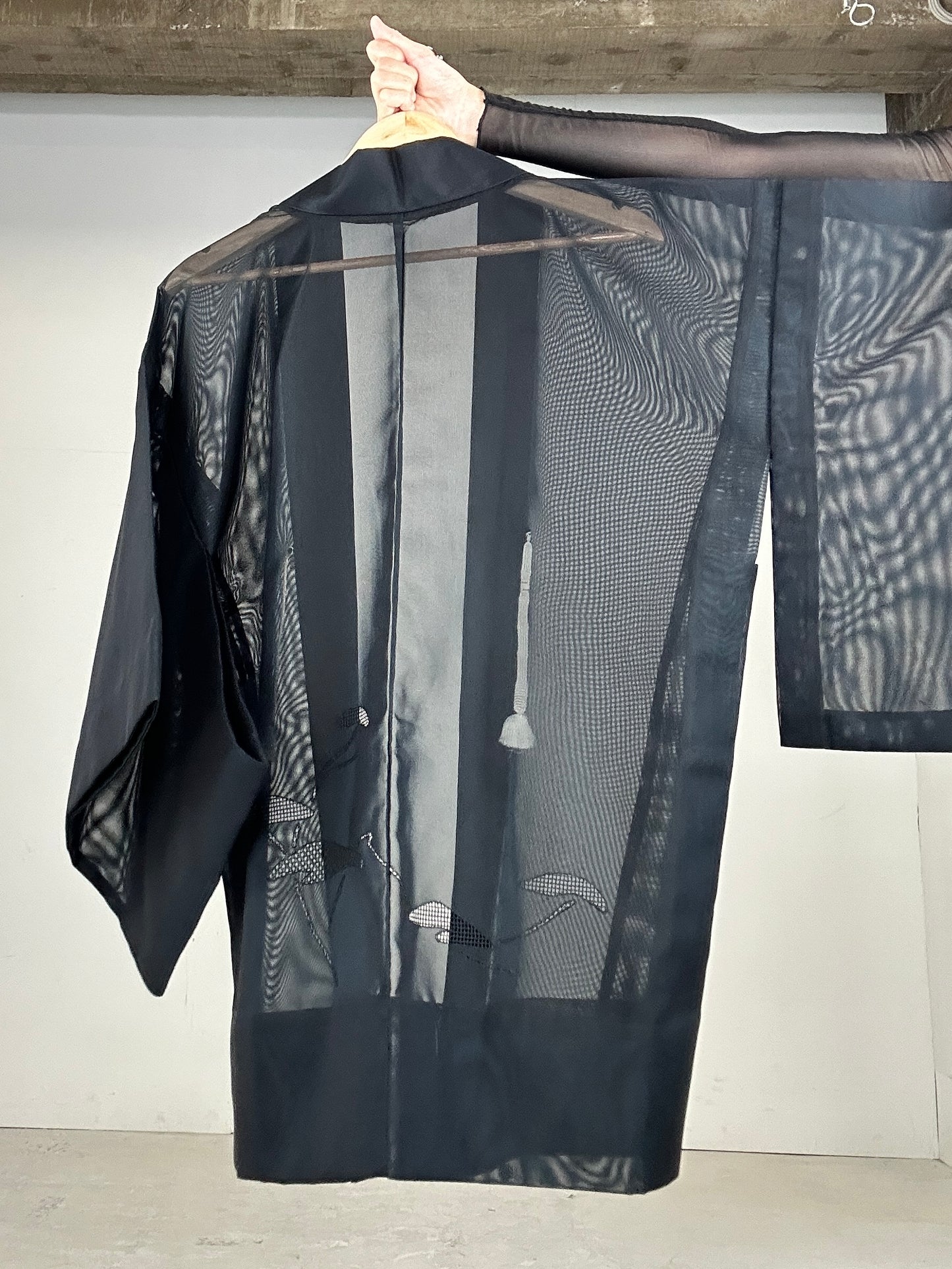 VINTAGE BLACK  HAORI SHEER “ao edamatsu"