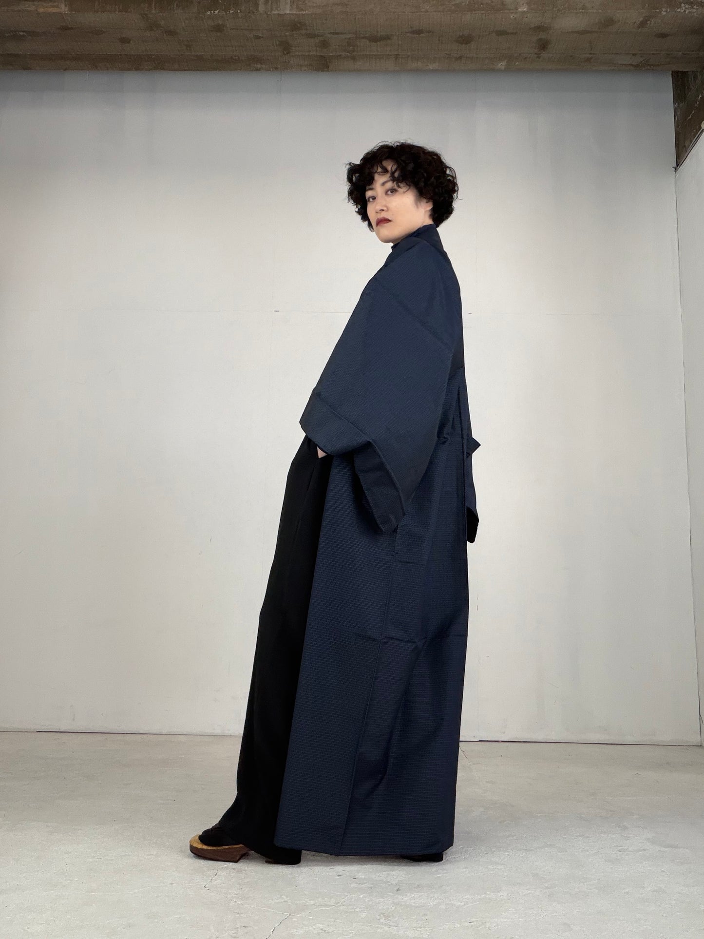 VINTAGE TSUMUGI KIMONO "OSK004"