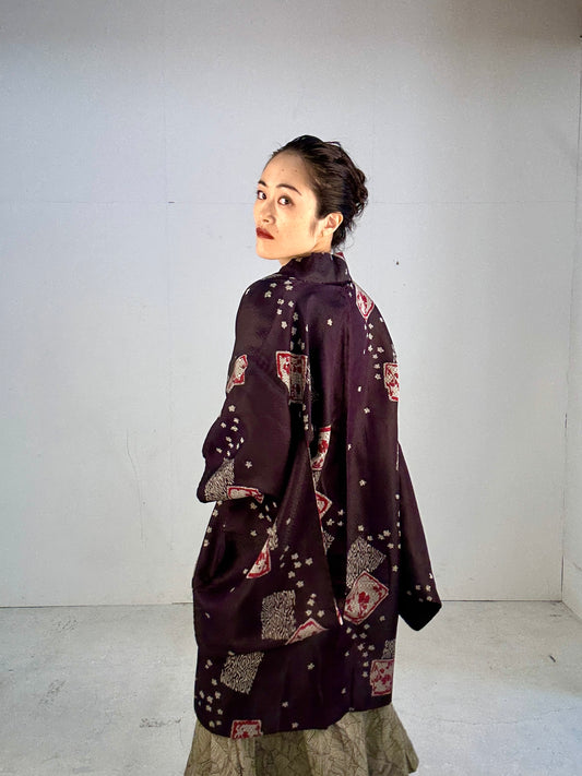 VINTAGE KAWAII HAORI "meisen murasaki"