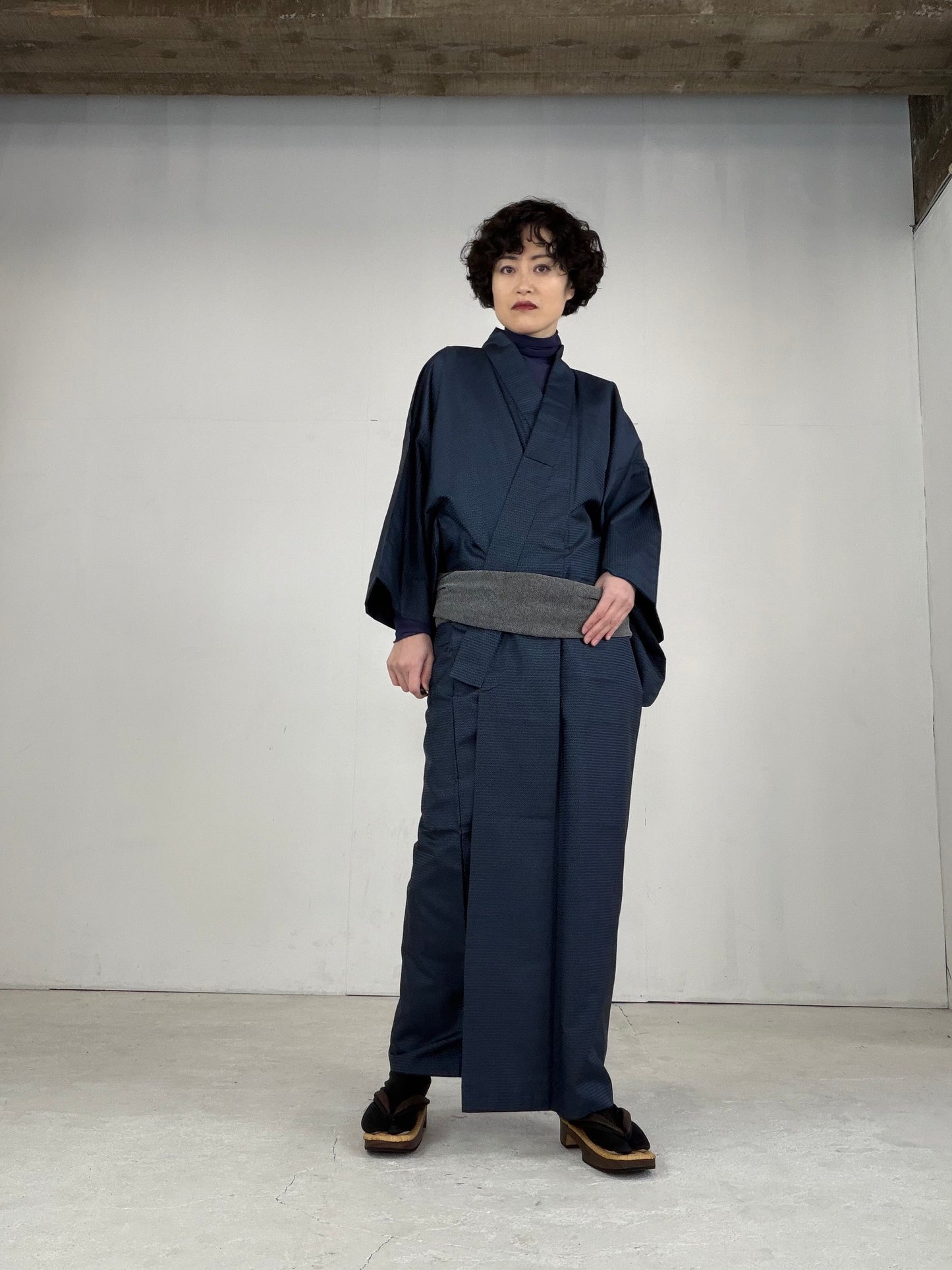 VINTAGE TSUMUGI KIMONO "OSK001"