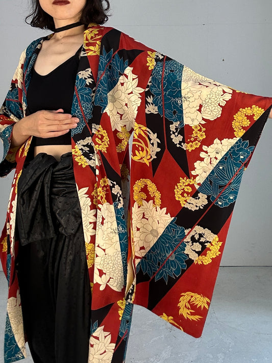 KAWAII HAORI "antique  shikikusabana"