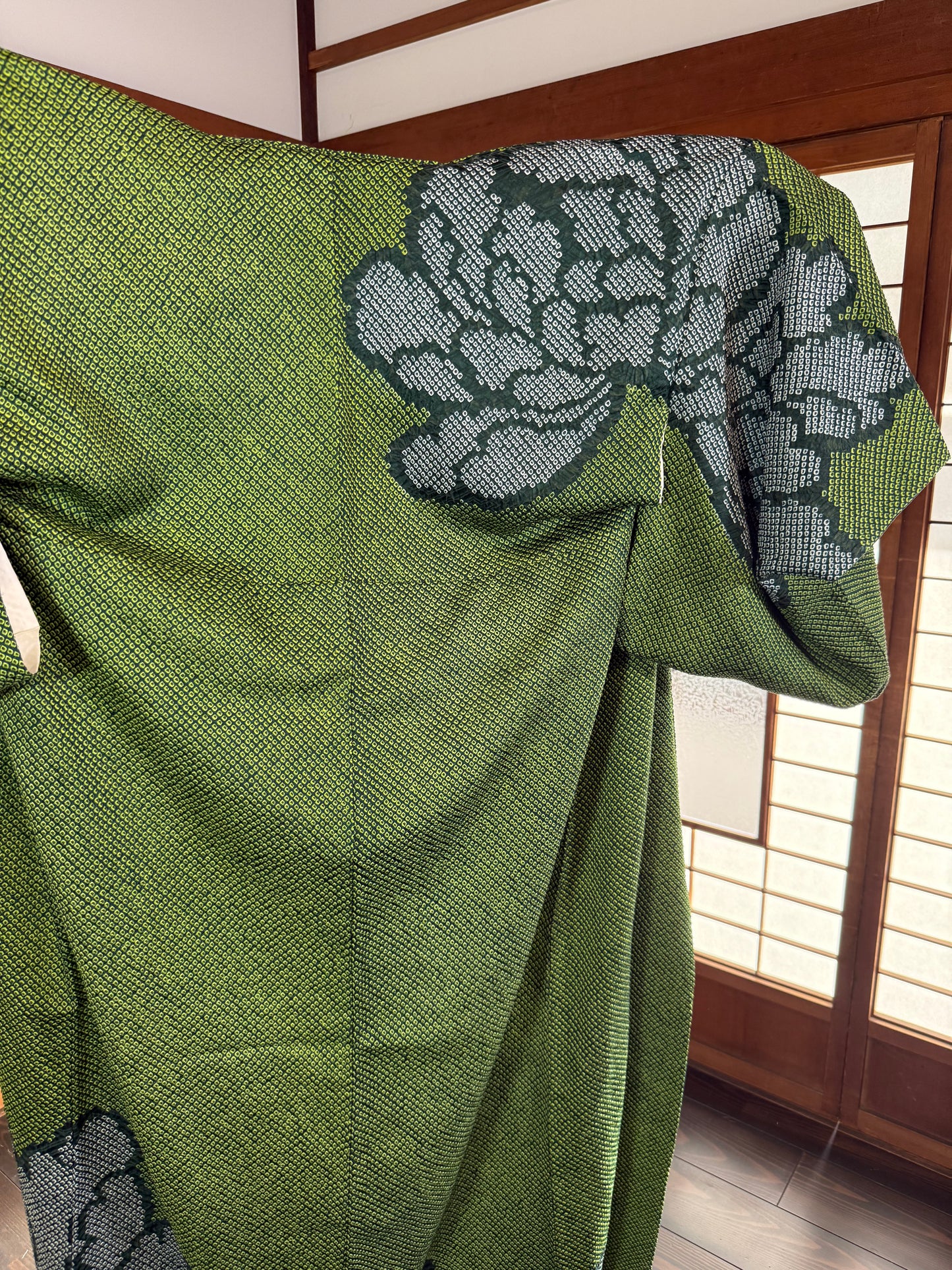 Redefining the Vintage Tomesode Collection "shibori, green"