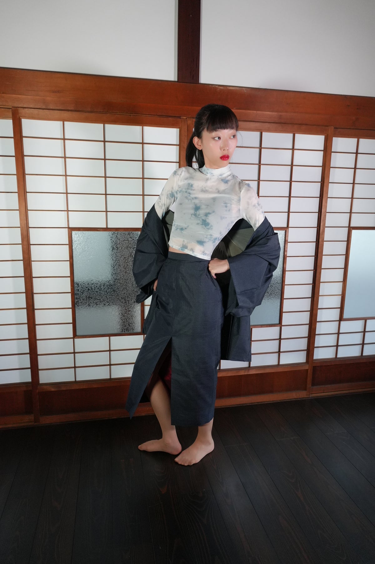 Made to Order — Style "AIC004" — Vintage Tsumugi Haori & Kimono Skirt Set