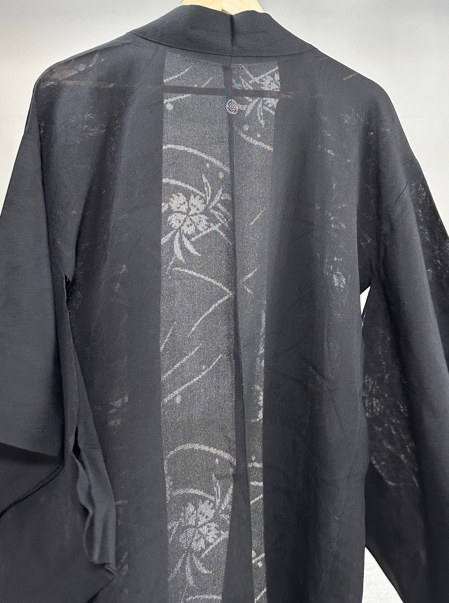 VINTAGE BLACK HAORI SHEER “ryusui_nadeshiko”