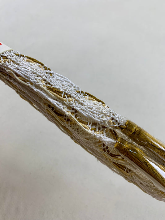 KIMONO OBI Belt Tie Vintage Silk Kimono Cord OBIJIME”white,olive green”