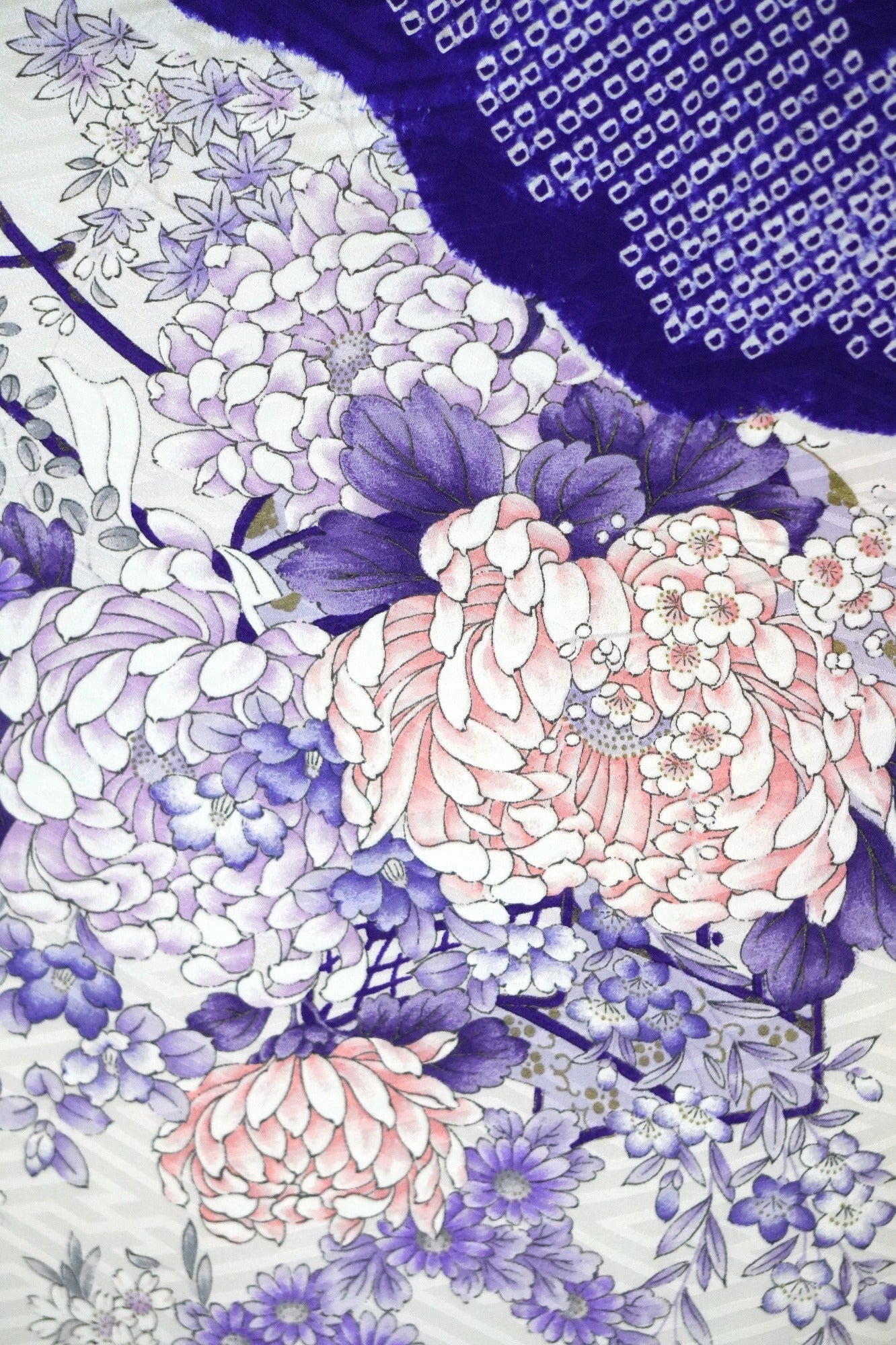 Redefining the Vintage Furisode Collection "white, purple, FRI005"