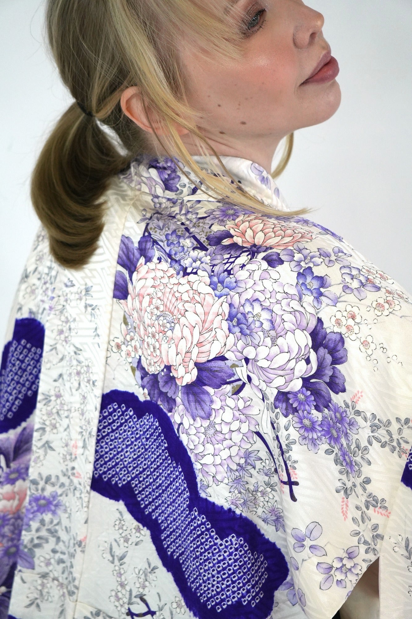 Redefining the Vintage Furisode Collection "white, purple, FRI005"
