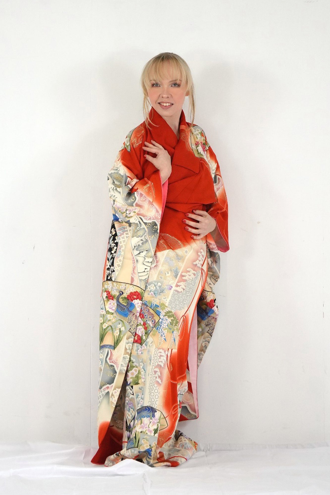 Redefining the Vintage Furisode Collection "shu, ougi, FRI001" *damage