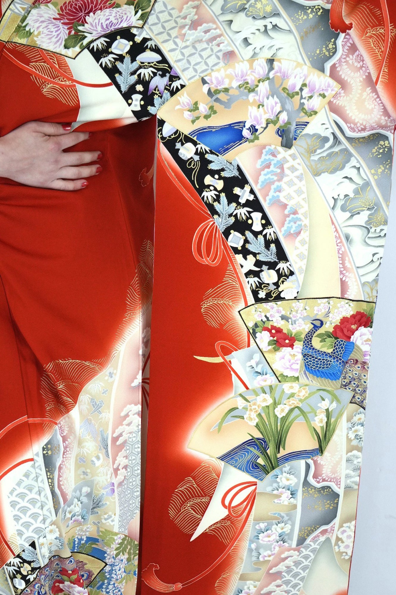 Redefining the Vintage Furisode Collection "shu, ougi, FRI001" *damage