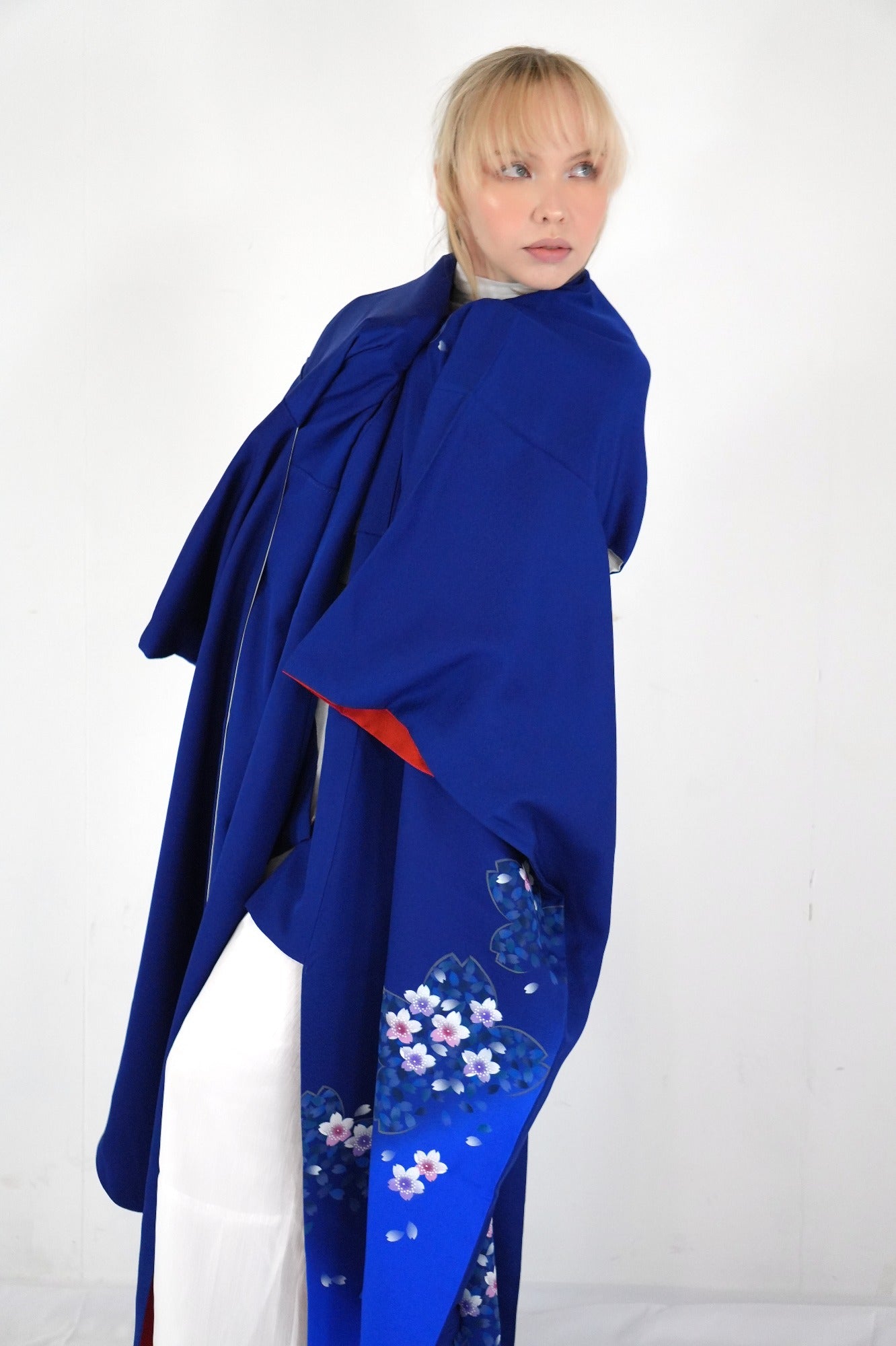 Redefining the Vintage Furisode Collection "sakura, blue, FRI019"