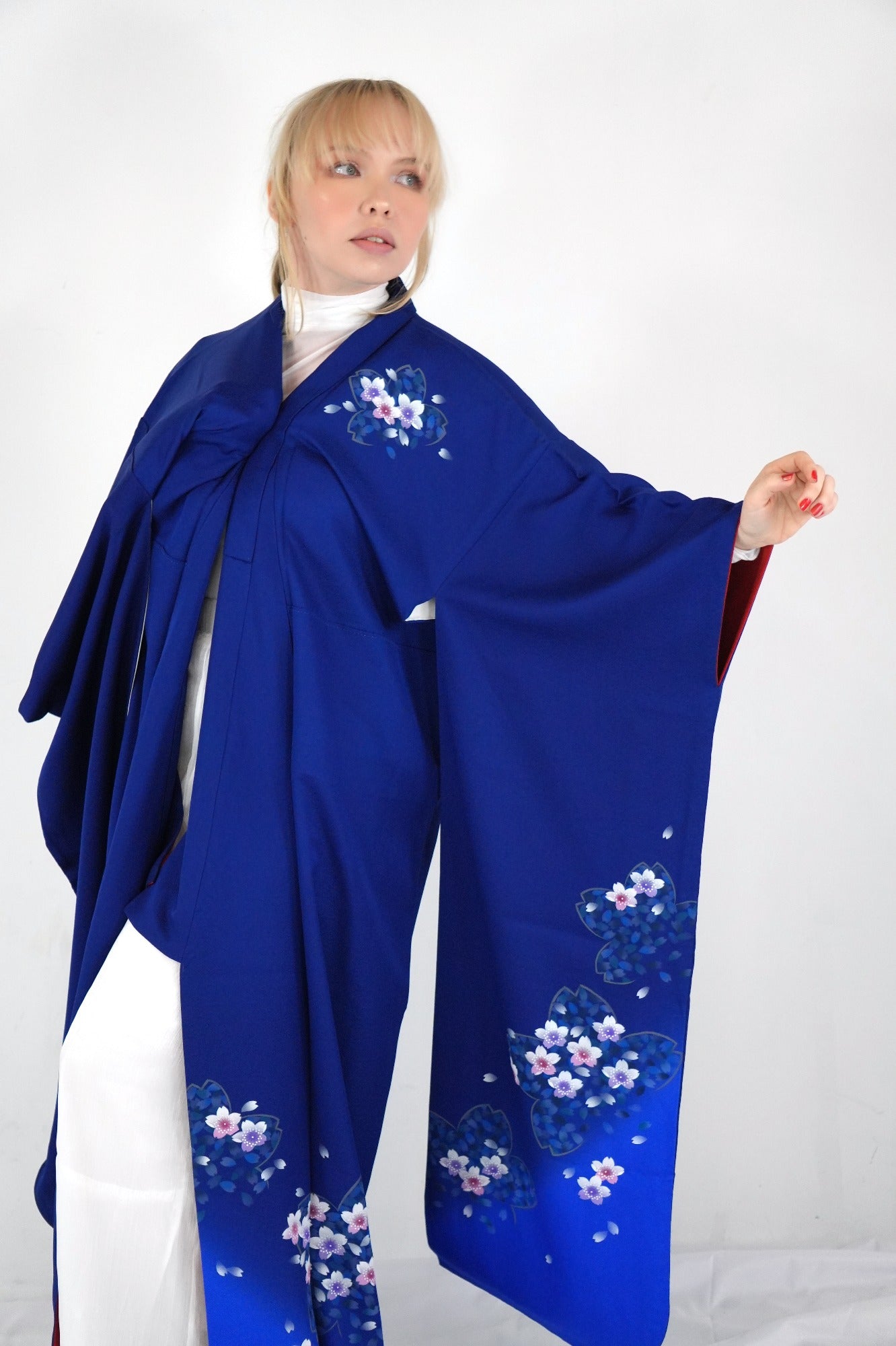 Redefining the Vintage Furisode Collection "sakura, blue, FRI019"