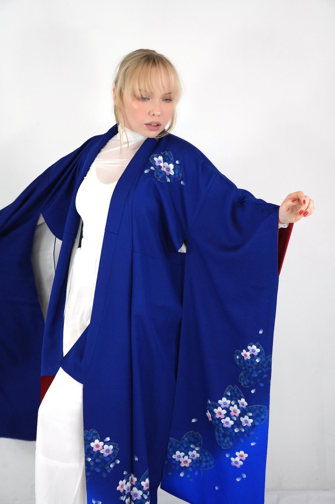 Redefining the Vintage Furisode Collection "sakura, blue, FRI019"