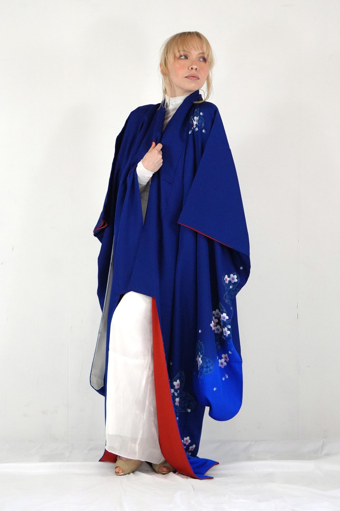 Redefining the Vintage Furisode Collection "sakura, blue, FRI019"