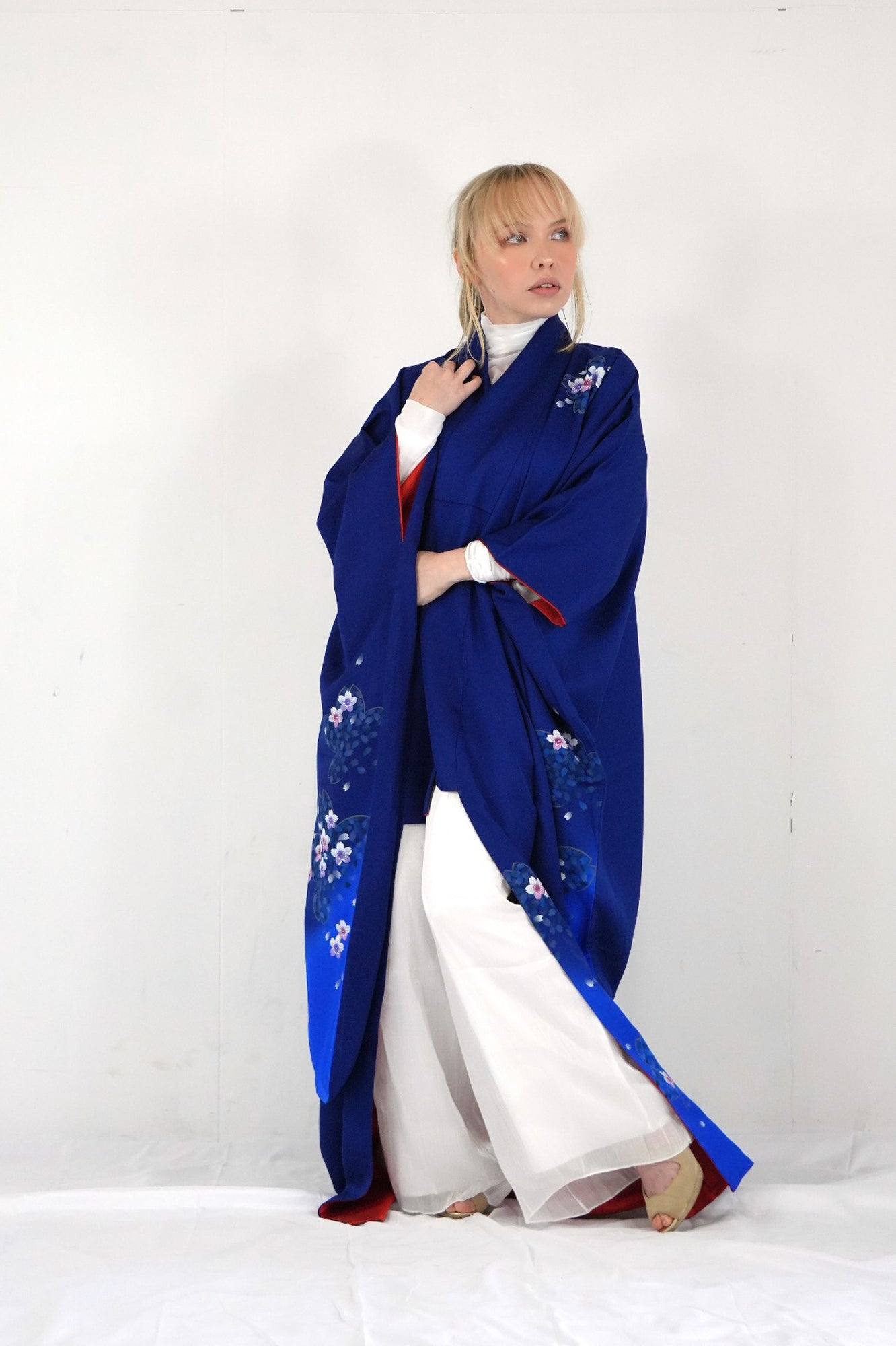 Redefining the Vintage Furisode Collection "sakura, blue, FRI019"