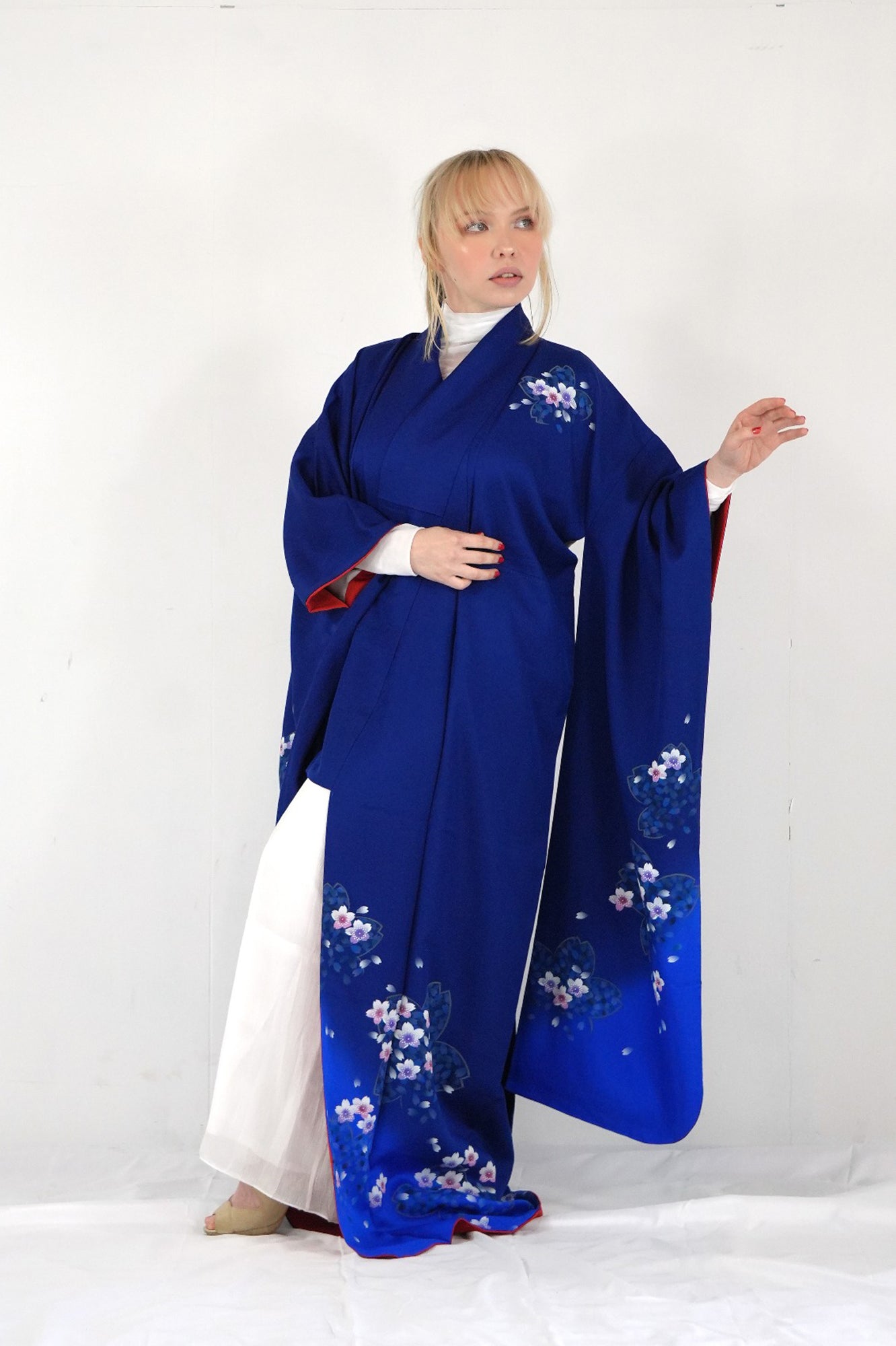 Redefining the Vintage Furisode Collection "sakura, blue, FRI019"