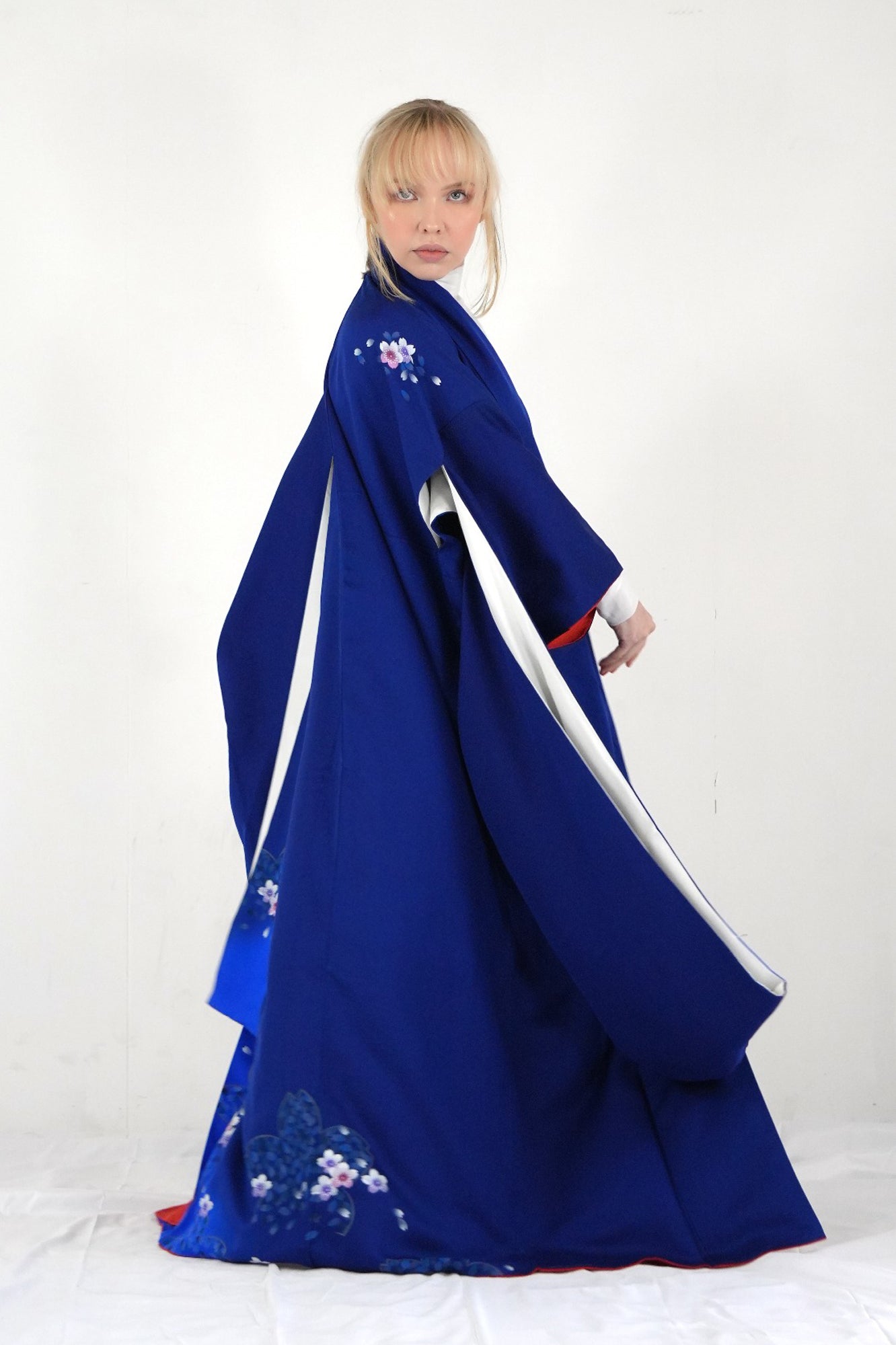 Redefining the Vintage Furisode Collection "sakura, blue, FRI019"