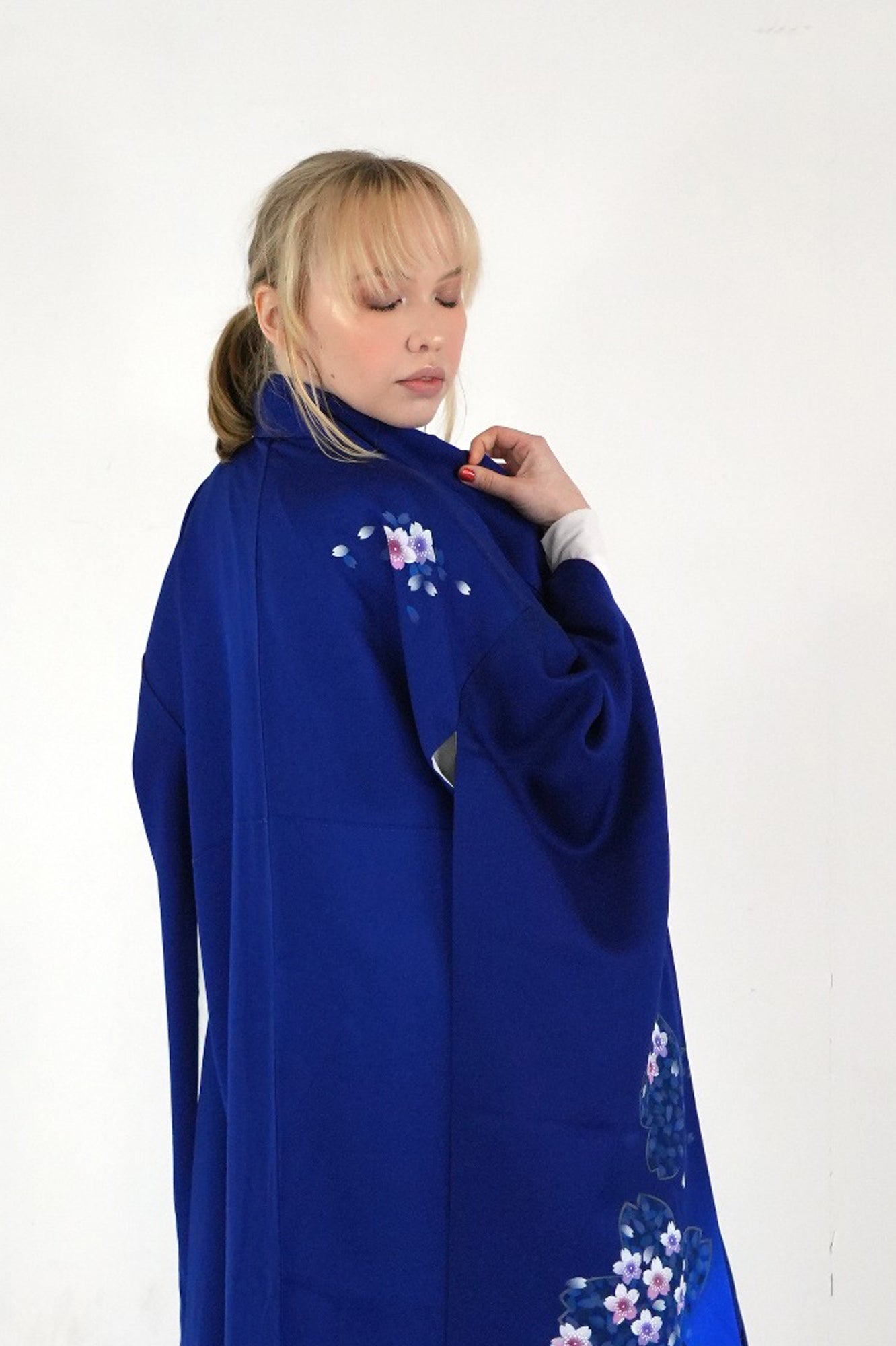 Redefining the Vintage Furisode Collection "sakura, blue, FRI019"