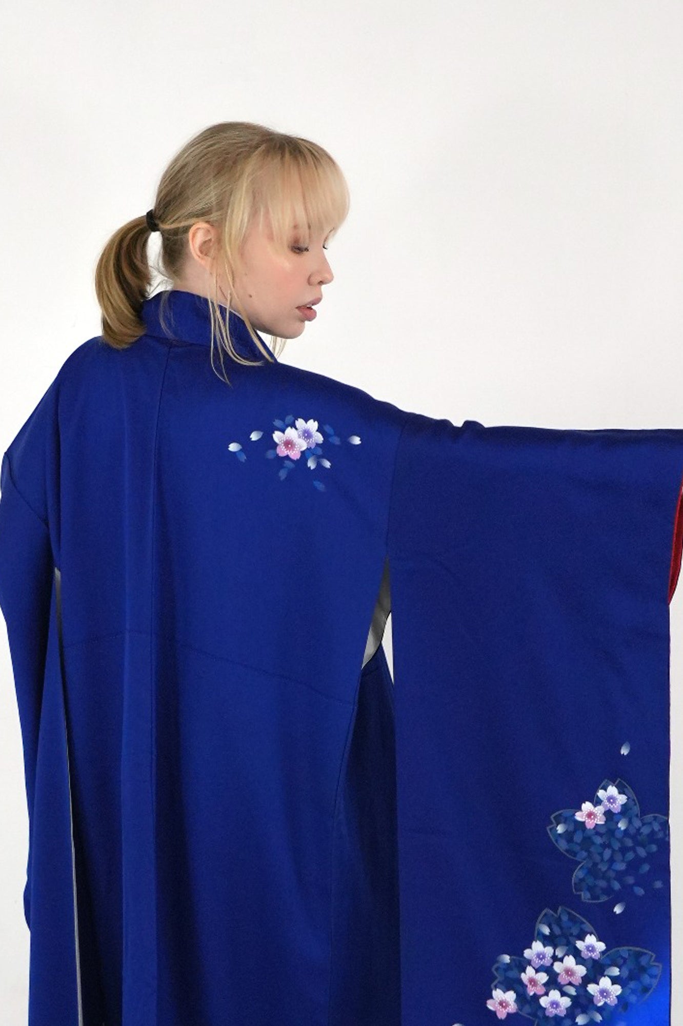 Redefining the Vintage Furisode Collection "sakura, blue, FRI019"