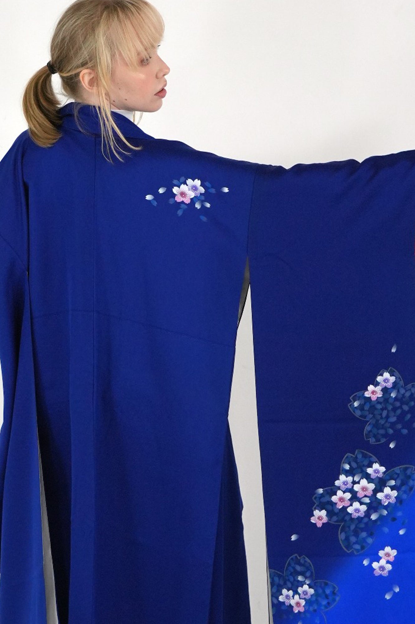 Redefining the Vintage Furisode Collection "sakura, blue, FRI019"