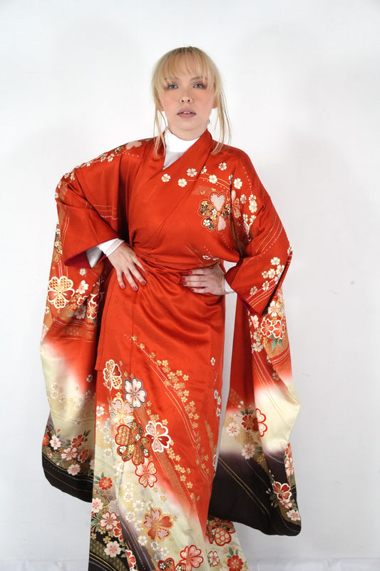 Redefining the Vintage Furisode Collection "aka, cha, FRI013"