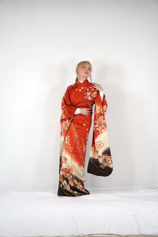 Redefining the Vintage Furisode Collection "aka, cha, FRI013"