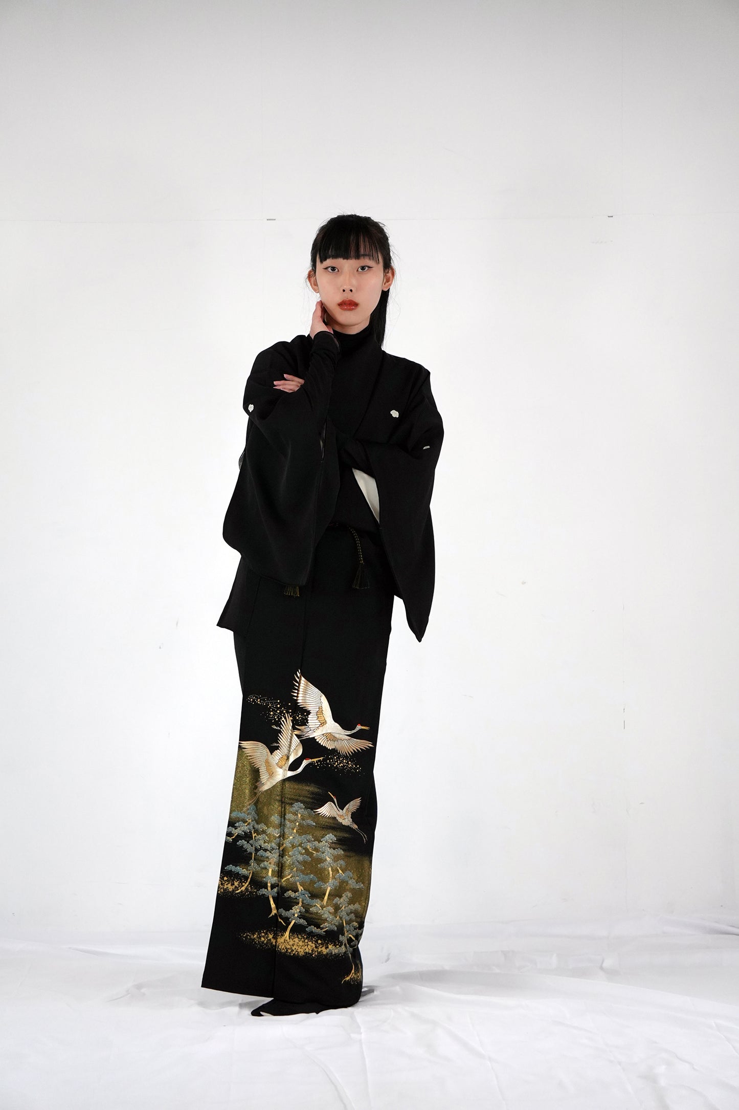 Redefining the Vintage Kurotomesode Collection "Tsuru, KTS003"