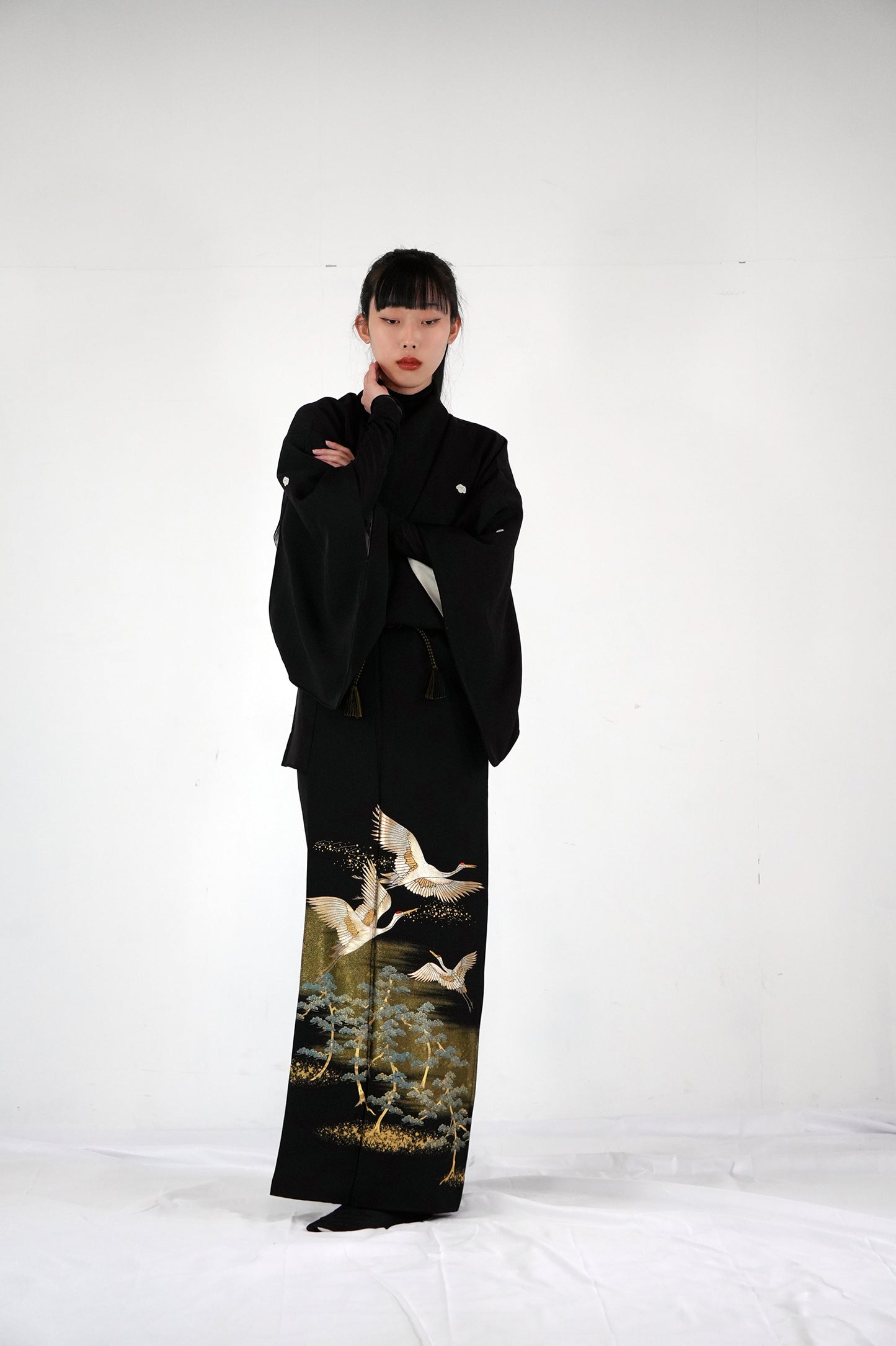 Redefining the Vintage Kurotomesode Collection "Tsuru, KTS003"