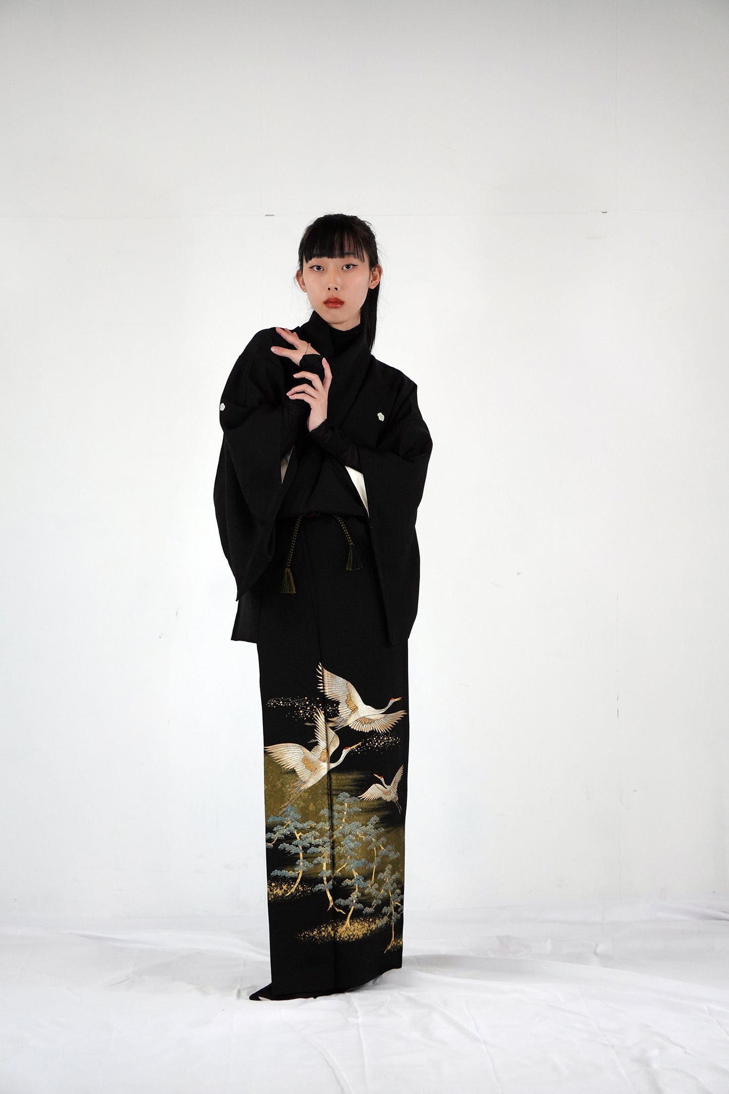 Redefining the Vintage Kurotomesode Collection "Tsuru, KTS003"