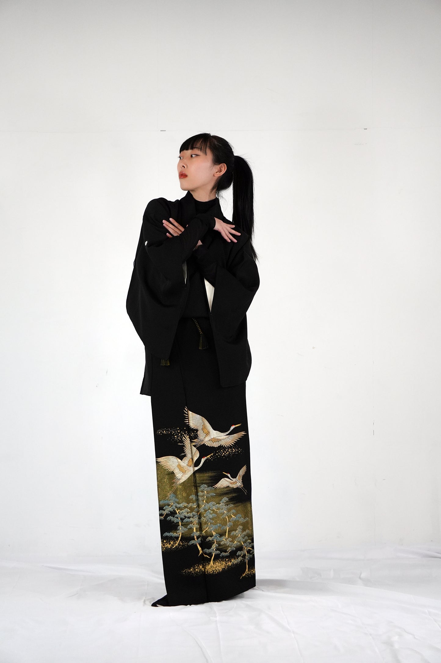 Redefining the Vintage Kurotomesode Collection "Tsuru, KTS003"