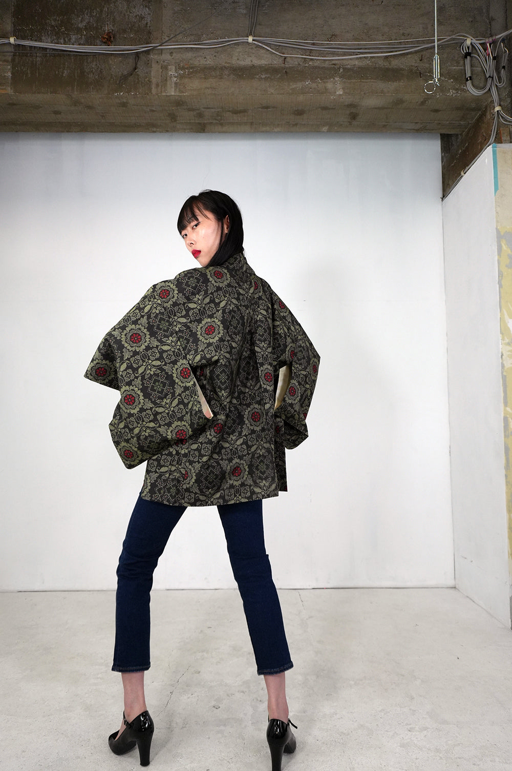 VINTAGE KAWAII HAORI "tsumugi, KAW103"