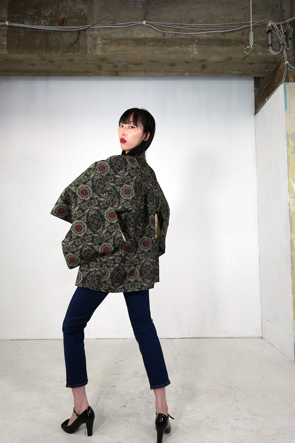 VINTAGE KAWAII HAORI "tsumugi, KAW103"