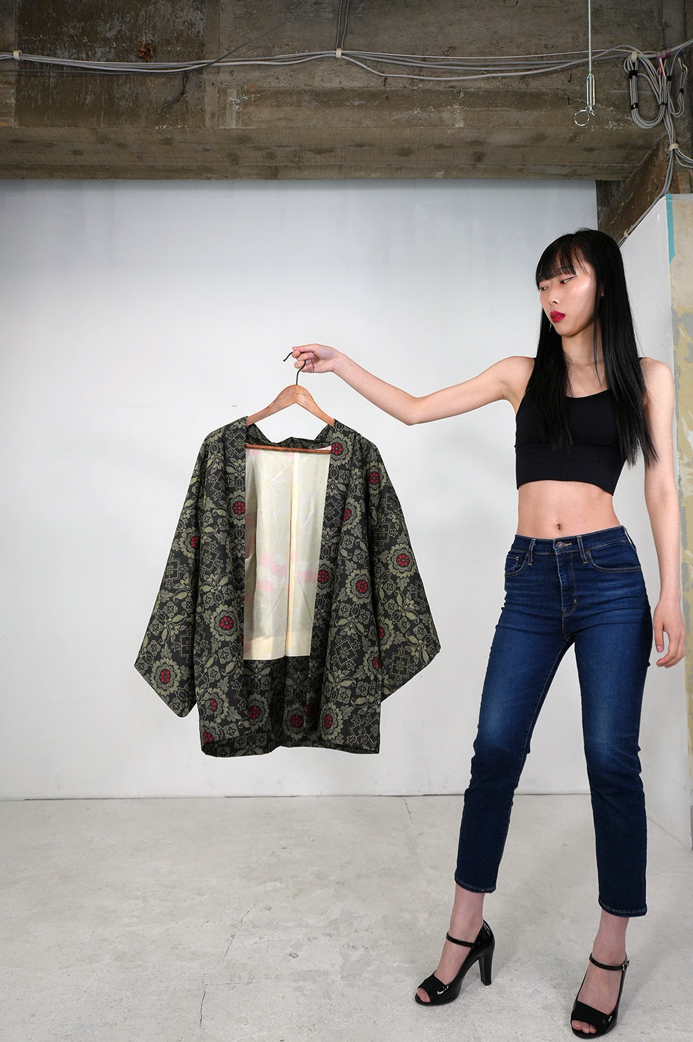 VINTAGE KAWAII HAORI "tsumugi, KAW103"