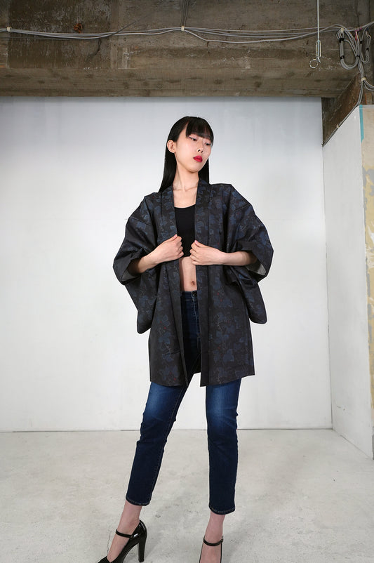 VINTAGE KAWAII HAORI "tsumugi, KAW102"