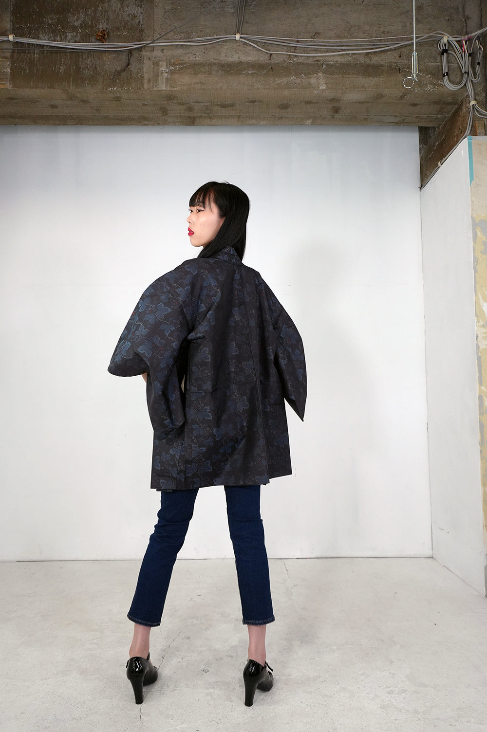 VINTAGE KAWAII HAORI "tsumugi, KAW102"