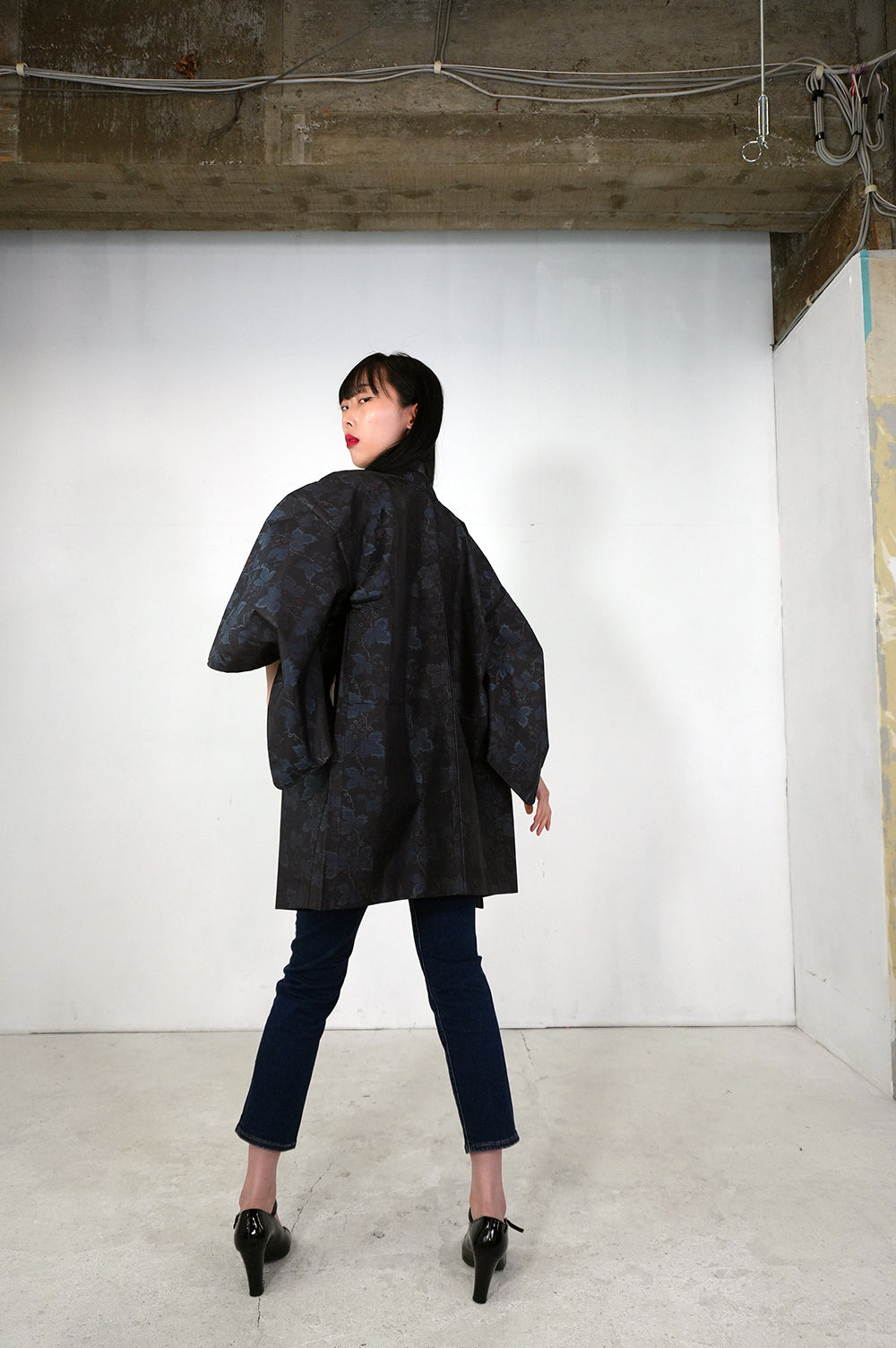 VINTAGE KAWAII HAORI "tsumugi, KAW102"