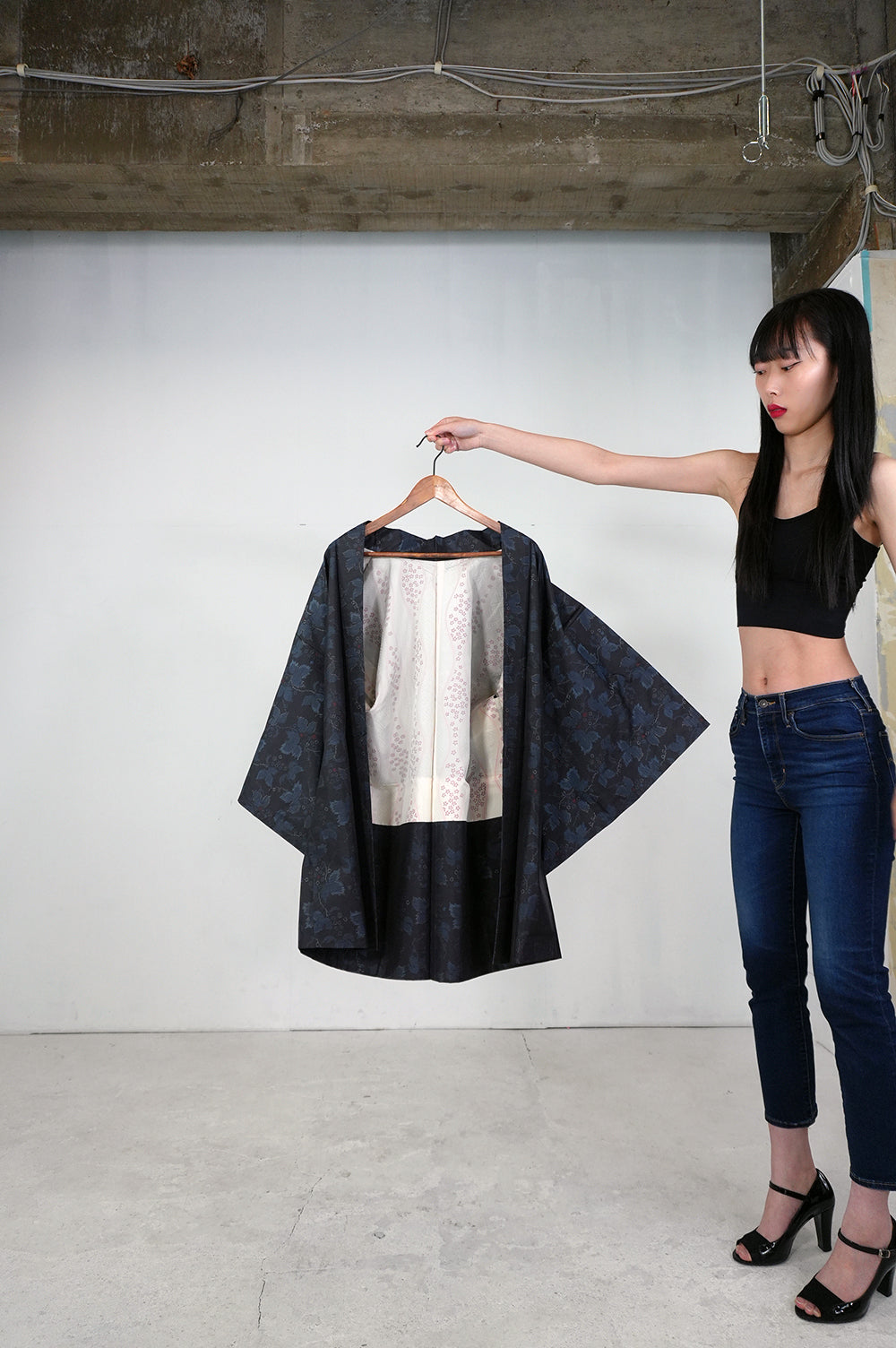 VINTAGE KAWAII HAORI "tsumugi, KAW102"