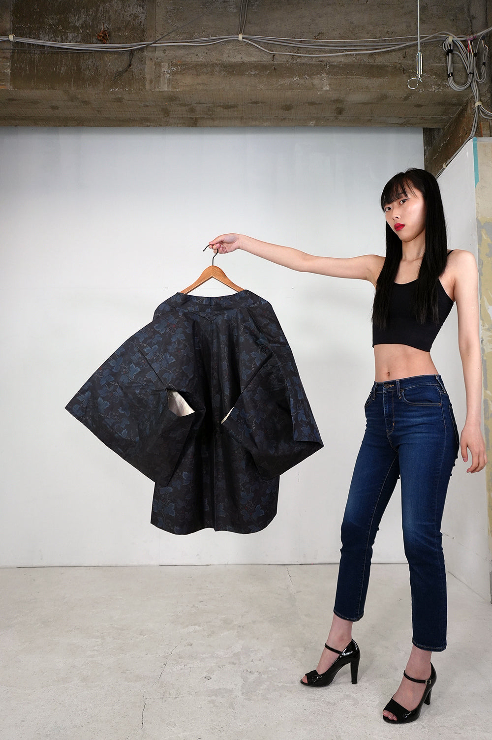 VINTAGE KAWAII HAORI "tsumugi, KAW102"