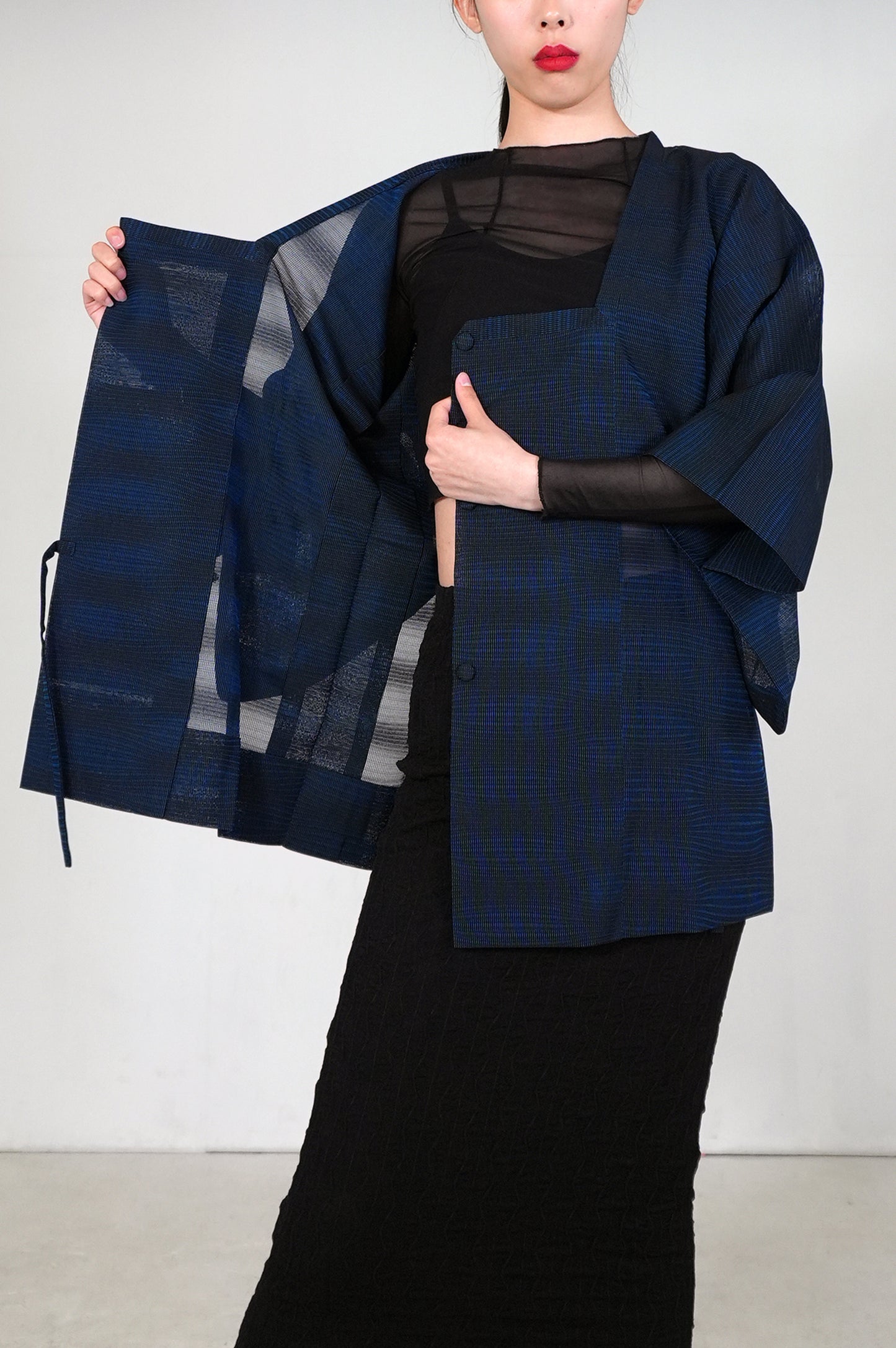 VINTAGE KAWAII MICHIYUKI SHEER  "ara-sha, blue, SHH035"