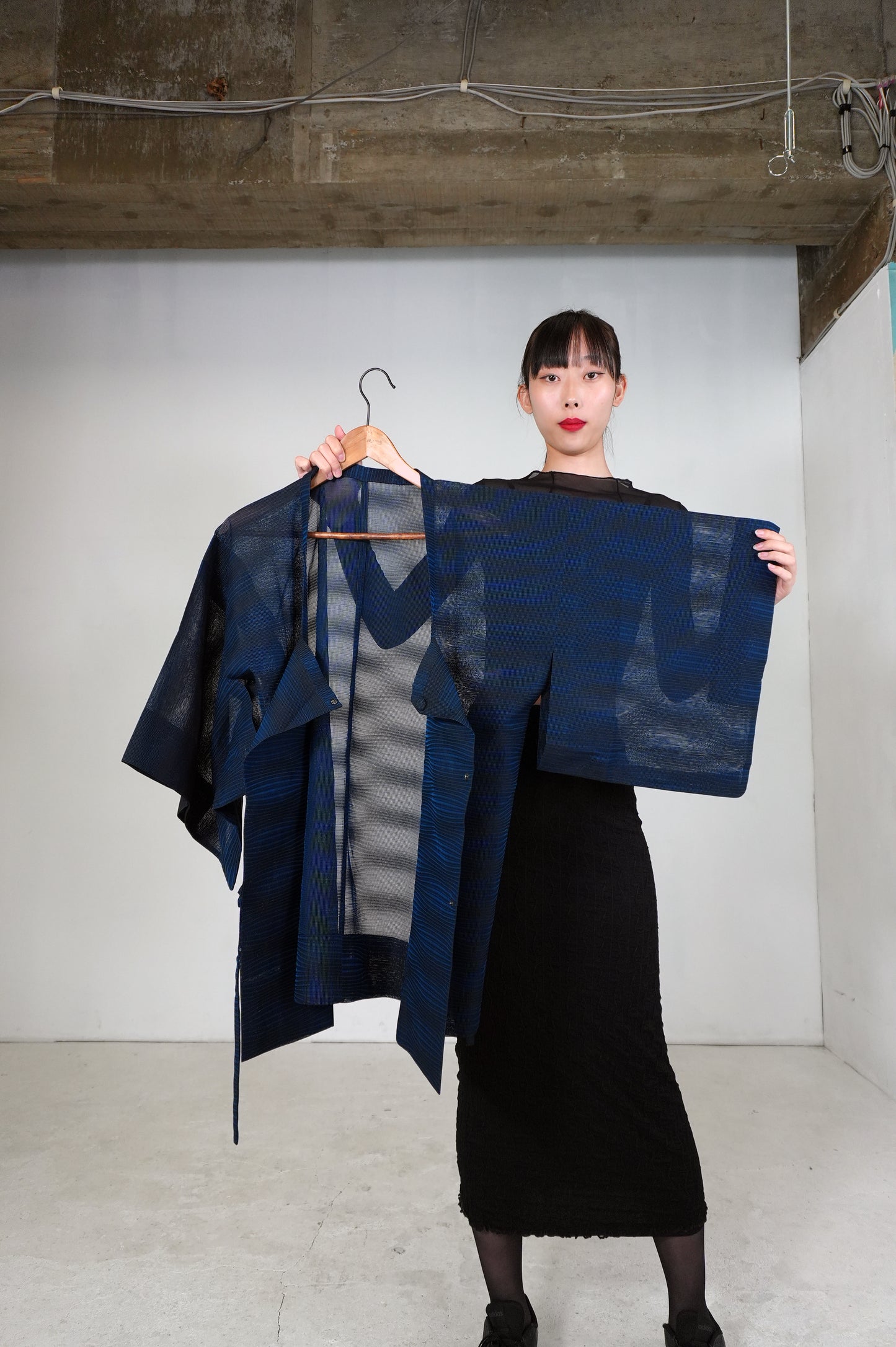 VINTAGE KAWAII MICHIYUKI SHEER  "ara-sha, blue, SHH035"