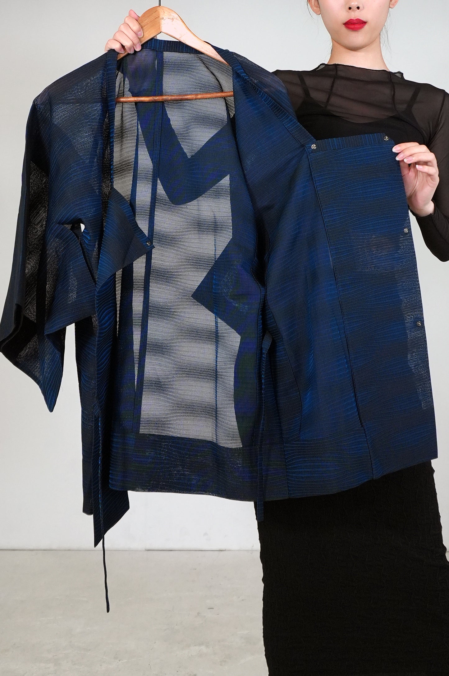 VINTAGE KAWAII MICHIYUKI SHEER  "ara-sha, blue, SHH035"