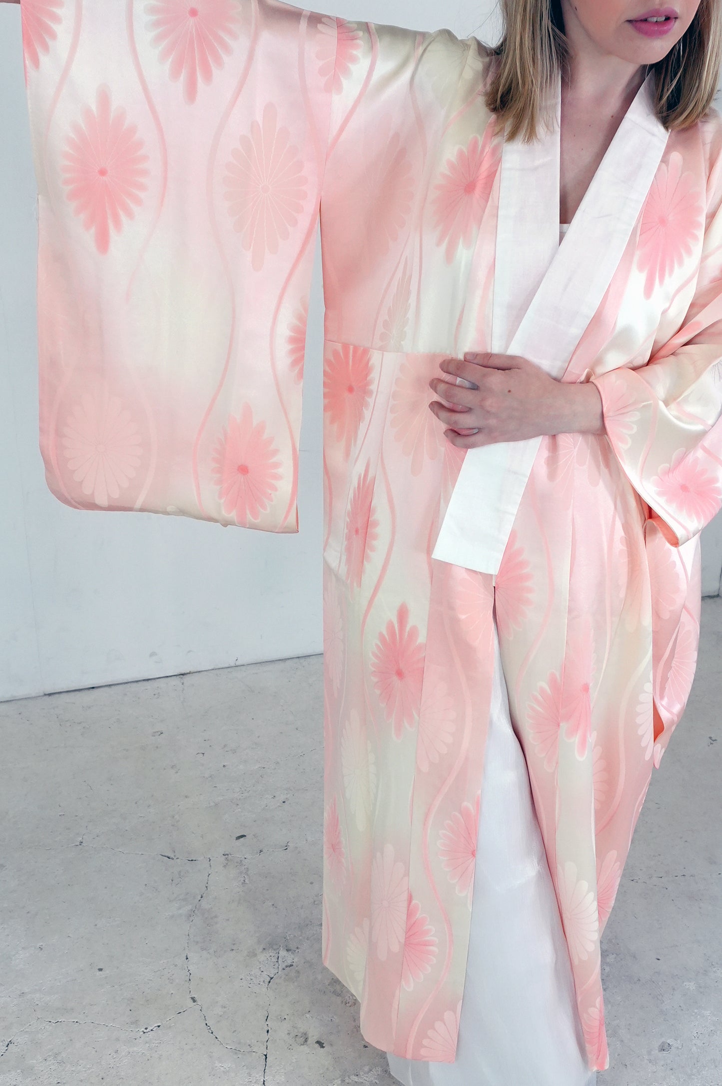 VINTAGE NAGAJYUBAN "pink, tatewaku, JUG018" *damage