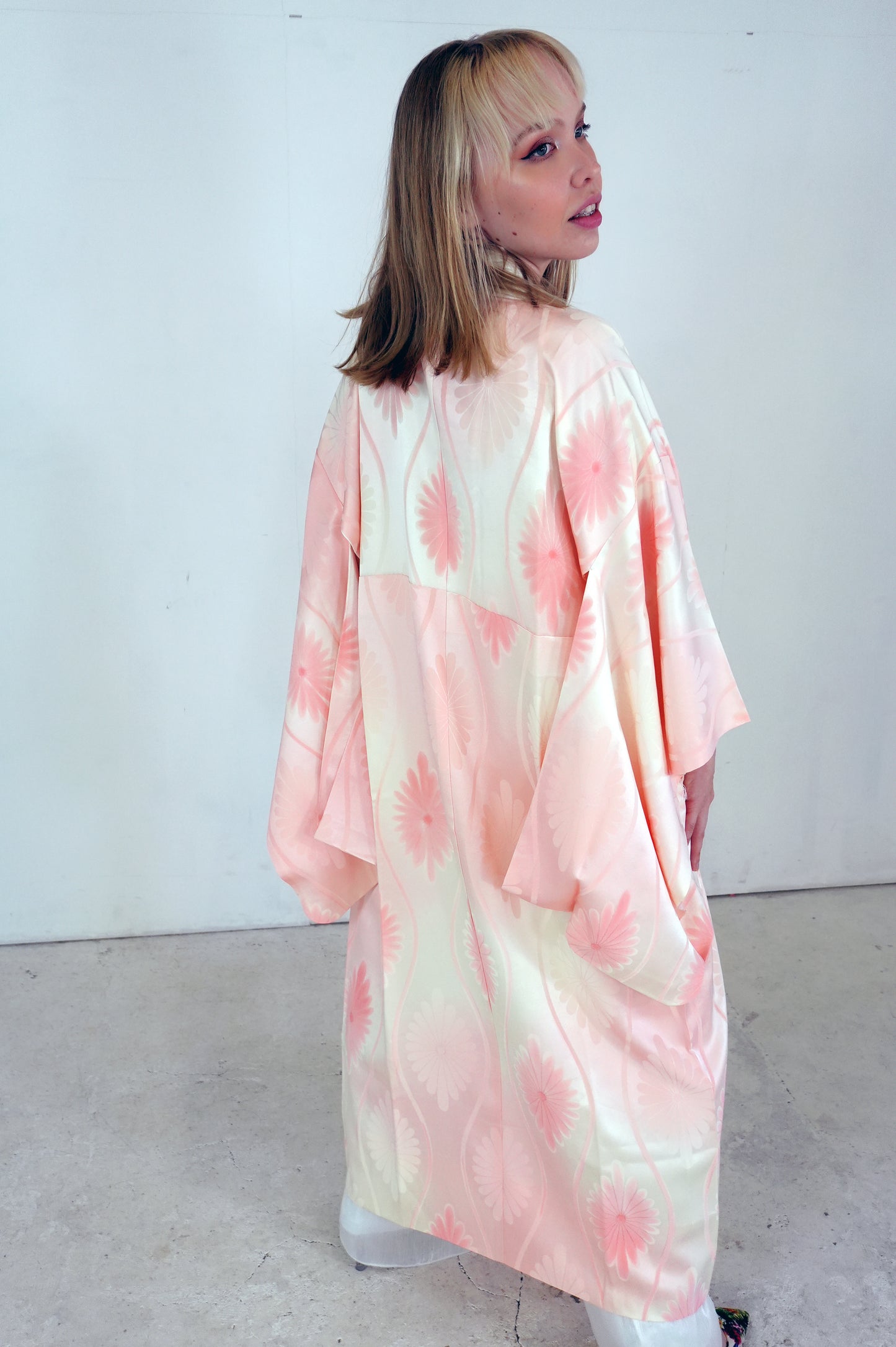 VINTAGE NAGAJYUBAN "pink, tatewaku, JUG018" *damage