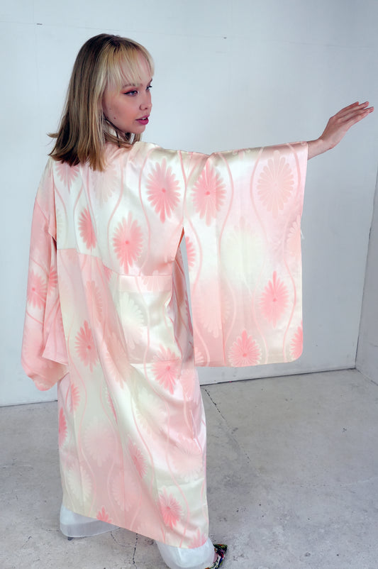 VINTAGE NAGAJYUBAN "pink, tatewaku, JUG018" *damage