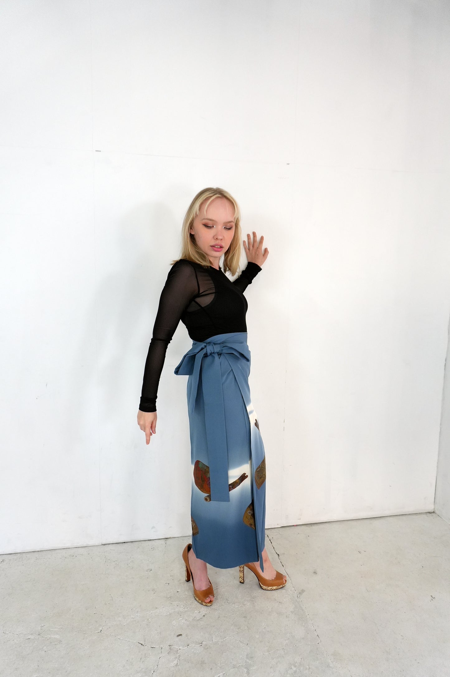 IROTOME SKIRT UPCYCLED FROM JAPANESE KIMONO "IRO128"