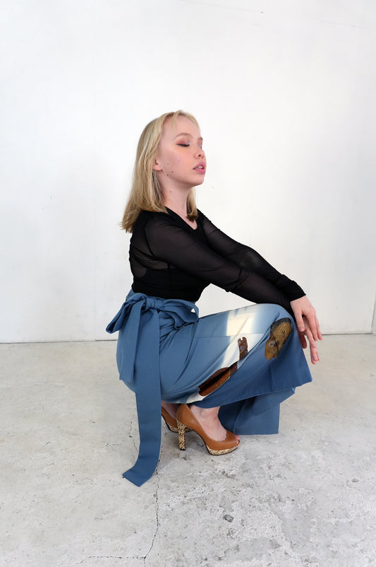 IROTOME SKIRT UPCYCLED FROM JAPANESE KIMONO "IRO128"