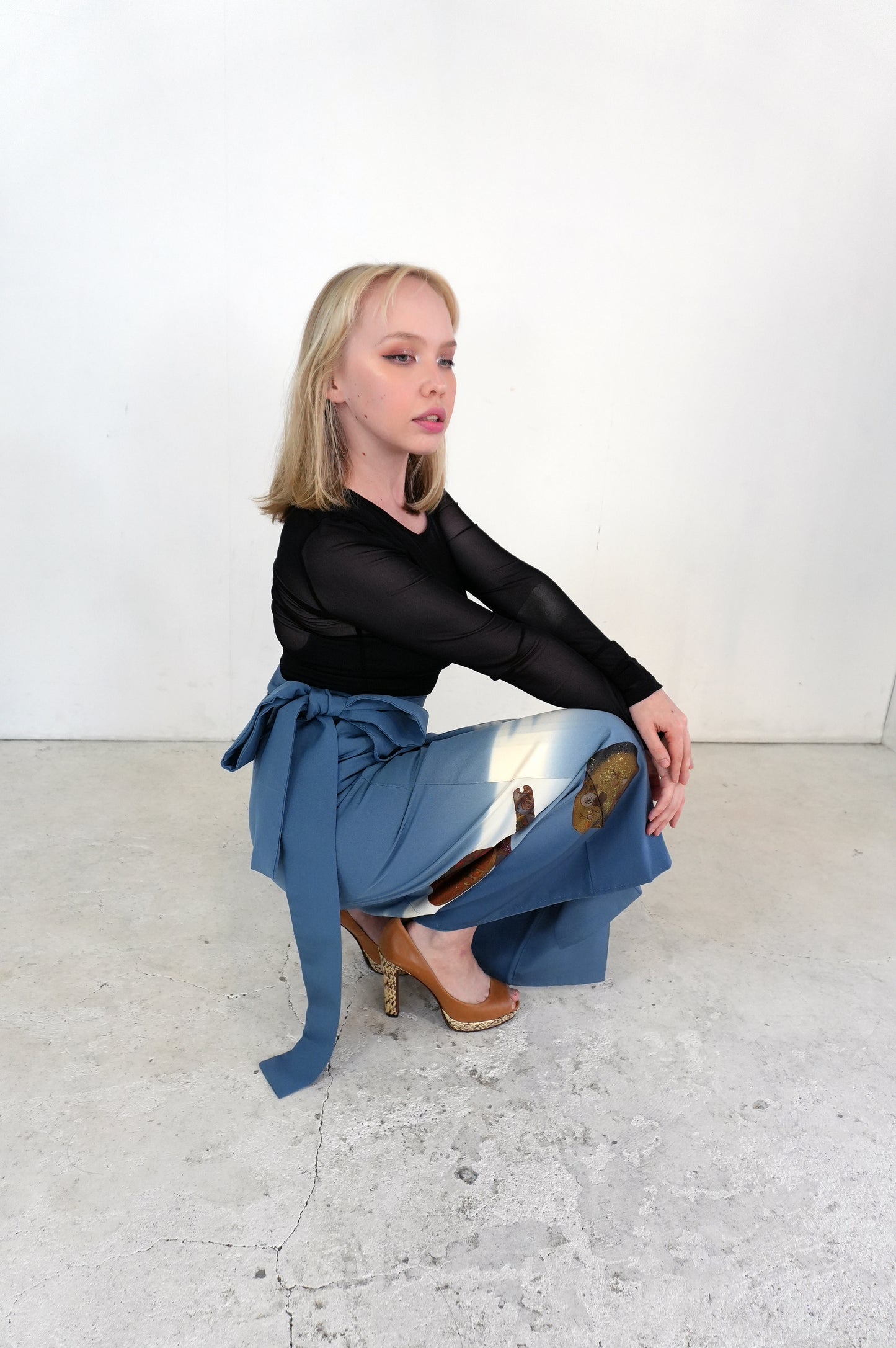 IROTOME SKIRT UPCYCLED FROM JAPANESE KIMONO "IRO128"