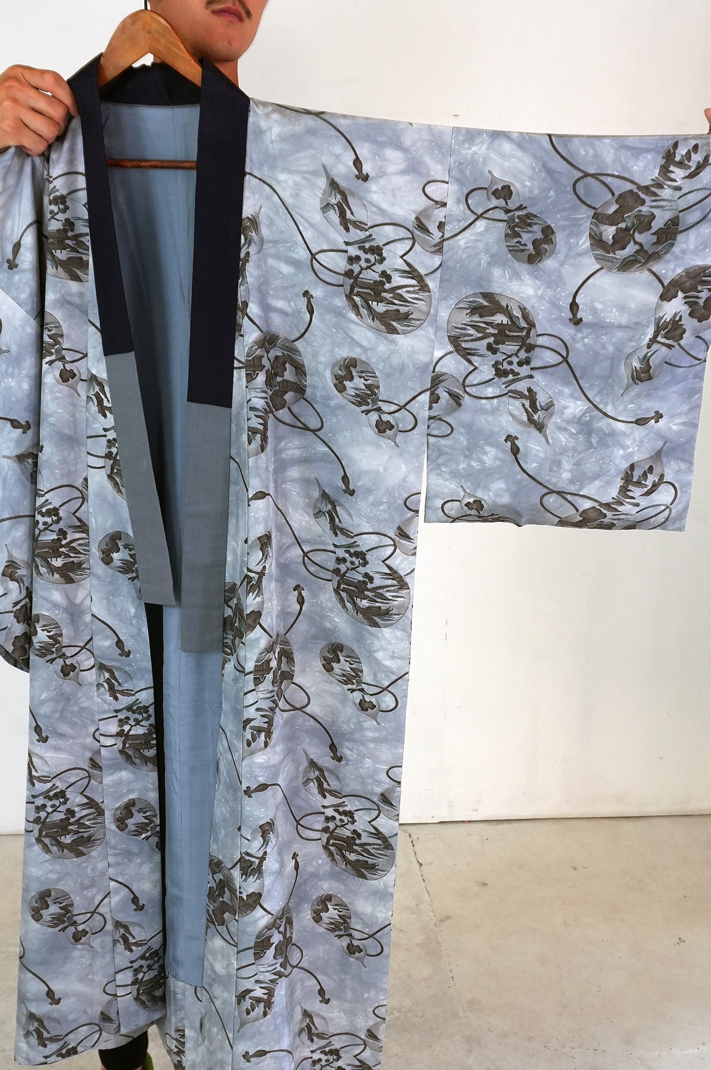 VINTAGE NAGAJYUBAN "hyoutan blue, JUB007"