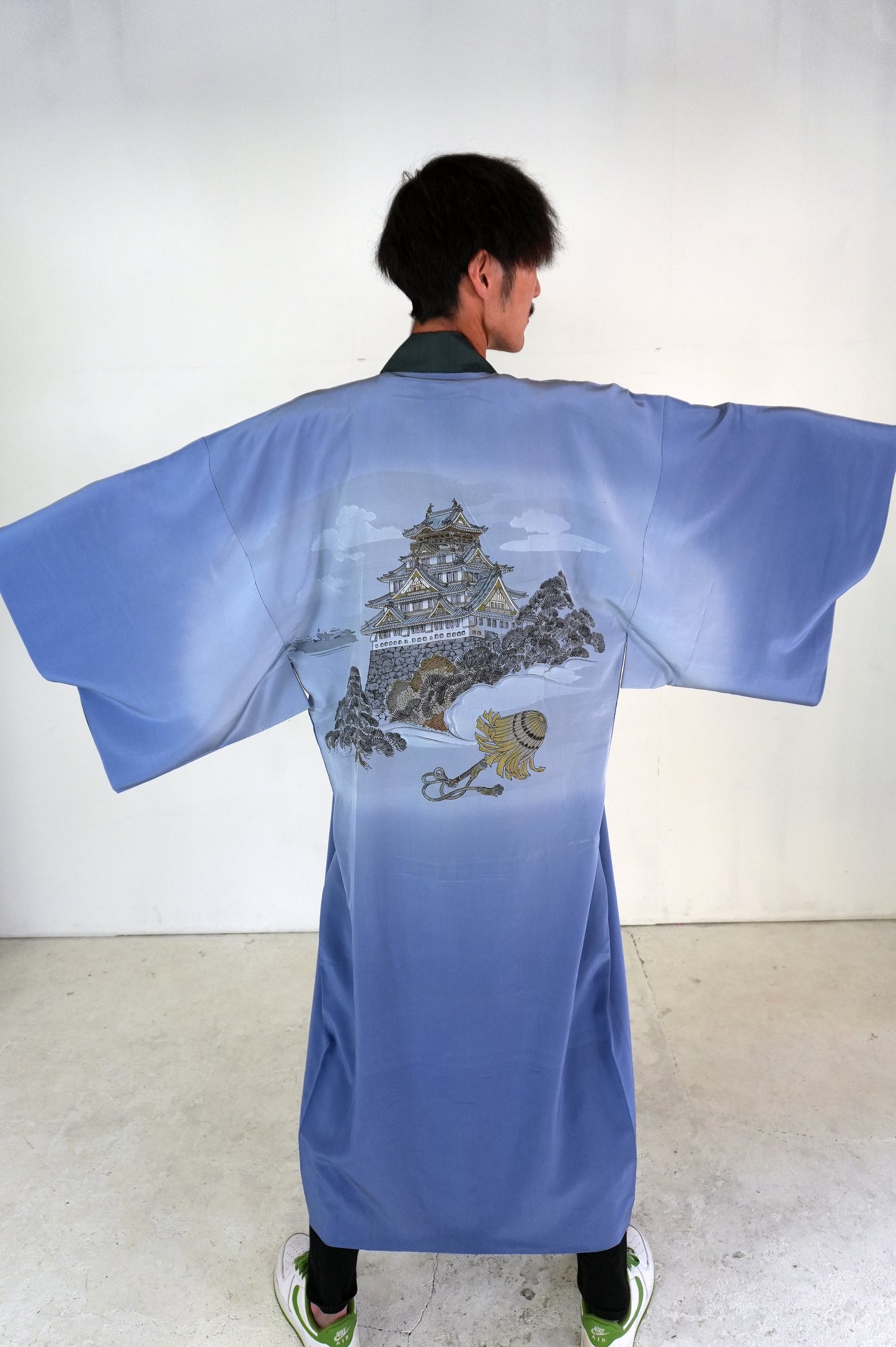 VINTAGE NAGAJYUBAN "castle, JUB005" large size *damage