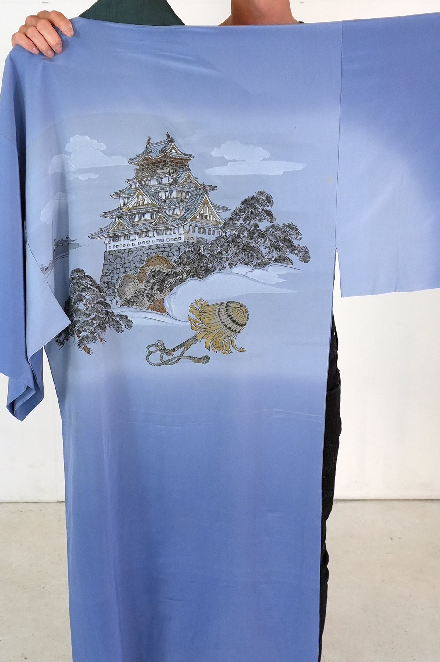 VINTAGE NAGAJYUBAN "castle, JUB005" large size *damage